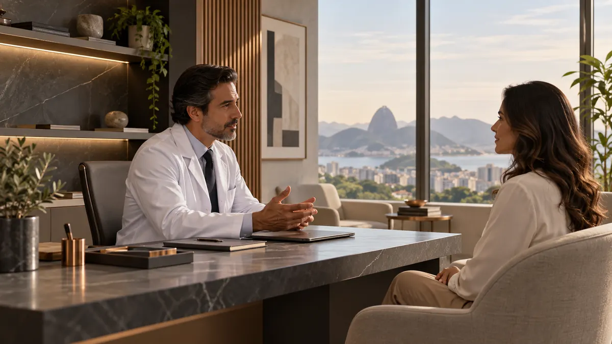 Conversa entre médico e paciente